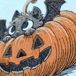 Bat Hiding In Halloween Pumpkin