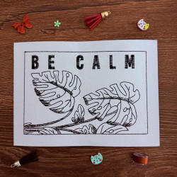 Be Calm Tropical Leaf Cardstock
