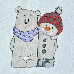 Bear And Snowman Friendship
