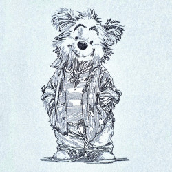 Bear Detailed Line Art