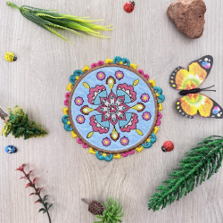 Beautiful Mexican Art Lace Edge Coaster