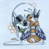 Bee And Honeycomb Skull
