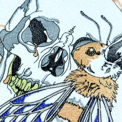 Bee And Honeycomb Skull