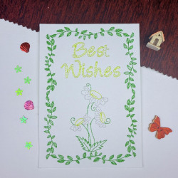 Best Wishes Floral Cardstock