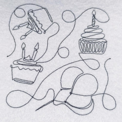 Birth Day Cup Cake Quilting Pattern