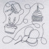 Birth Day Cup Cake Quilting Pattern