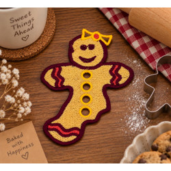 Bitten FSL Gingerbread Girl With Bow