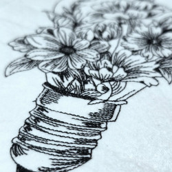 Blooming Lightbulb Line art