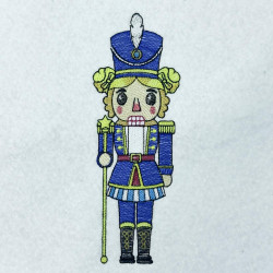 Blue Girl Nutcracker Soldier