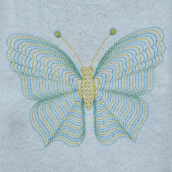 Blue Gold Wing Blending Butterfly