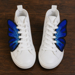 Blue Morpho Butterfly ITH Shoe Wing