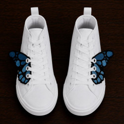 Blue Tiger Butterfly ITH Shoe Wing