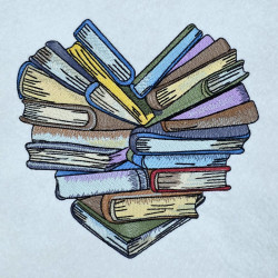 Book Heart Stack