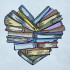 Book Heart Stack