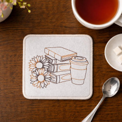 Books And Coffee Time ITH Coasters