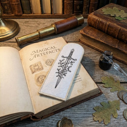 Botanical Sword ITH Bookmark