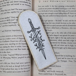 Botanical Sword ITH Bookmark