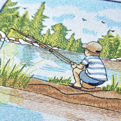 Boy Fishing On The Lake