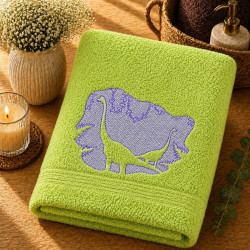 Brachiosaurus Silhouette Embossed