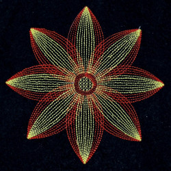 Bright Blending Geometric Flower