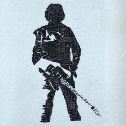 Bruce Springsteen With Guitar silhouette