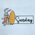 Bunny With Surfboard Sunday