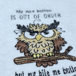 Button Out of Order Owls Quote