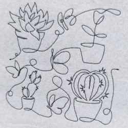 Cactus And Succulent Quilting Pattern