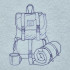 Camping Backpack Line Art