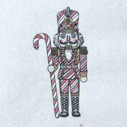 Candy Cane Nutcracker Soldier