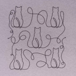 Cat Silhouette Quilting Pattern