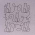 Cat Silhouette Quilting Pattern