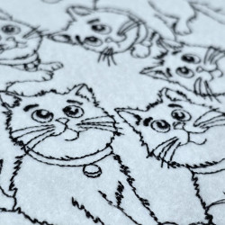 Cats Friendship Circle Line Art