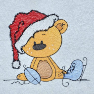 Christmas Bear With Santa Hat