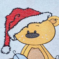 Christmas Bear With Santa Hat