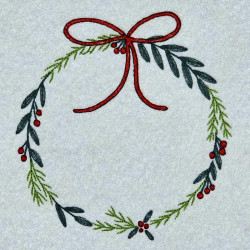 Christmas Bow And Berry Wreath