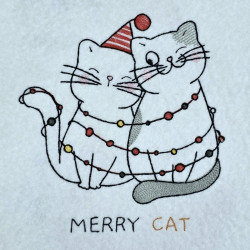 Christmas Cats With Holiday Lights