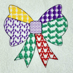 Christmas Cute Bow Patch Work