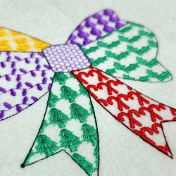 Christmas Cute Bow Patch Work