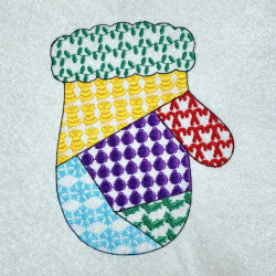 Christmas Glove Patch Work