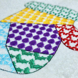 Christmas Glove Patch Work