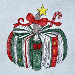 Christmas Library Pumpkin