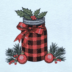 Christmas Mason Jar With Bow