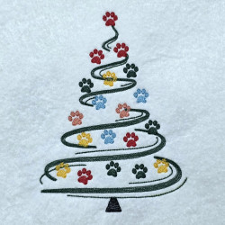 Christmas Paw Print Tree