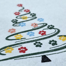Christmas Paw Print Tree