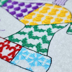 Christmas Sewing Machine Patch Work