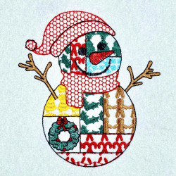 Christmas Snowman Patch Work