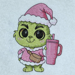 Christmas Thief With Pink Tumbler