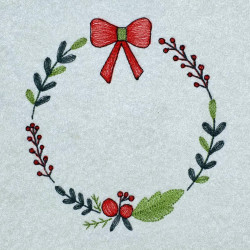 Christmas Wreath With Red Bow