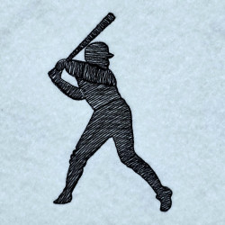 Classic Baseball Batter Silhouette